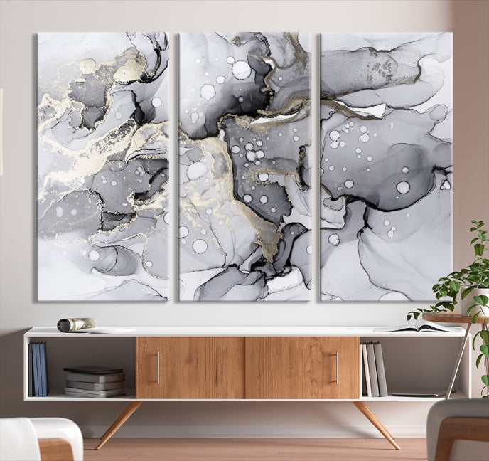 Marble Fluid Effect Wall Art Abstract Canvas Wall Art Print