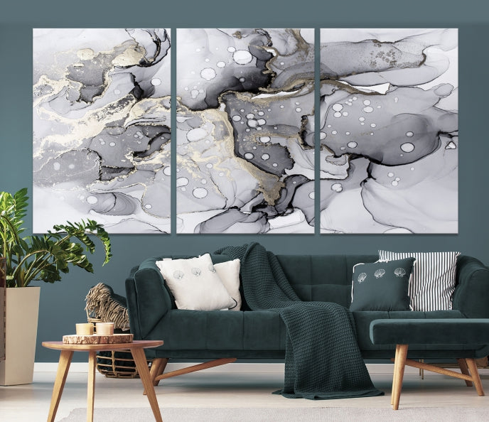 Marble Fluid Effect Wall Art Abstract Canvas Wall Art Print