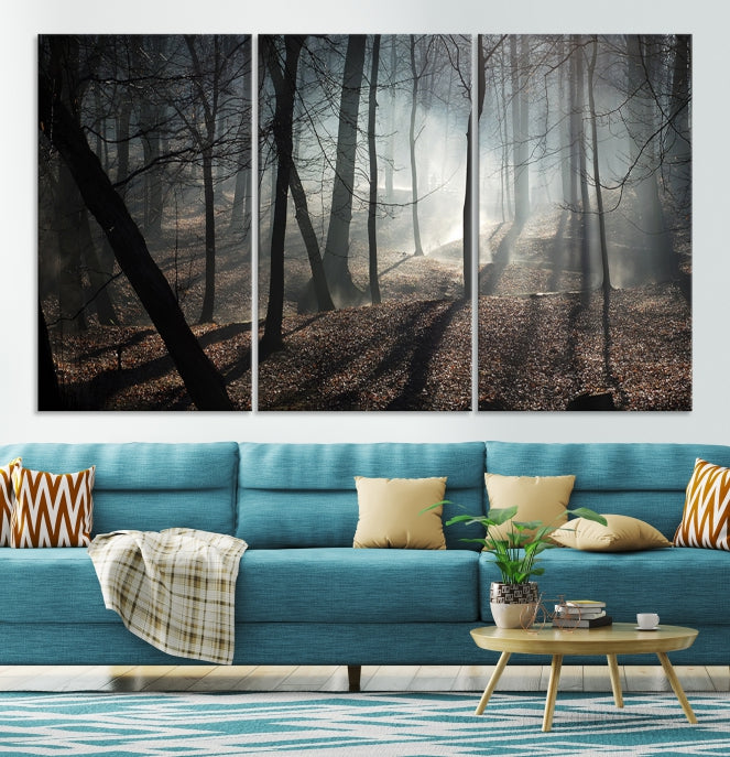 Dark Family and Tree Wall Art Canvas Print