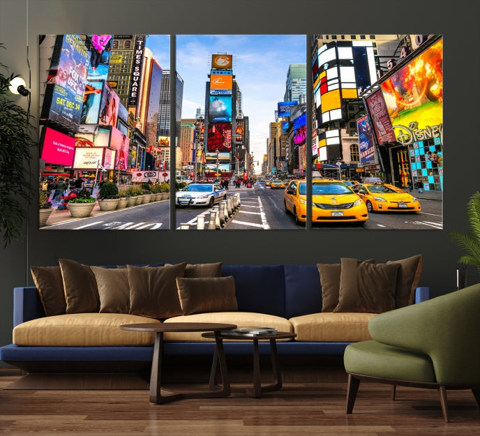 Taxi jaune de New York et de Manhattan Impression sur toile