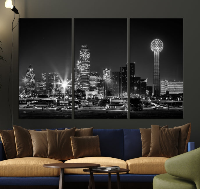 Dallas City Wall Art Canvas Print