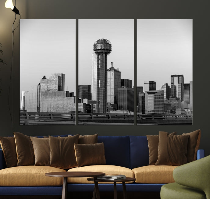 Dallas City Canvas Print, Dallas Skyline, Dallas Wall Art, Dallas Texas