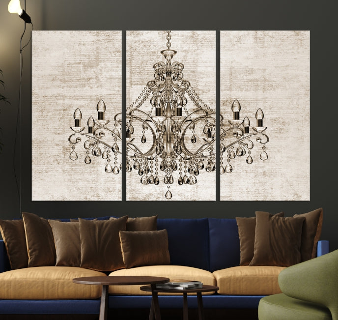 Vintage Chandelier Wall Art Canvas Print