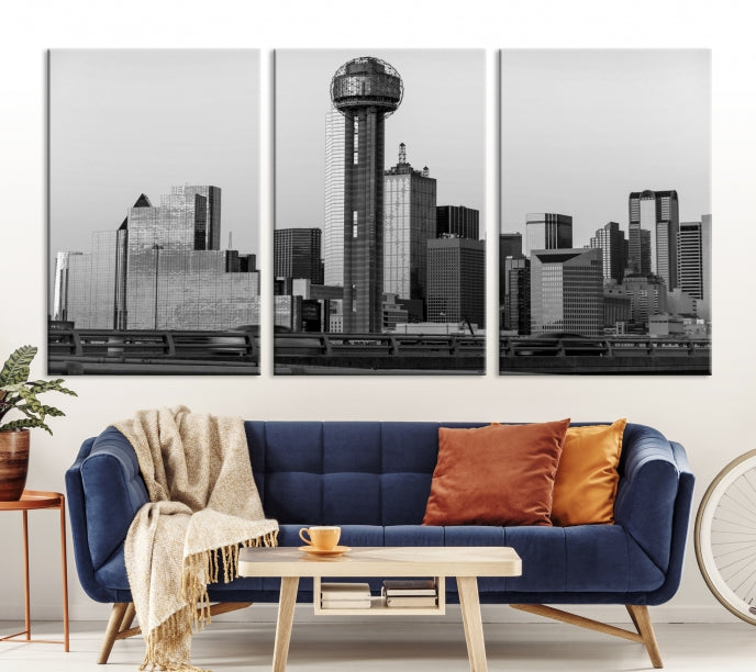 Dallas City Wall Art Canvas Print