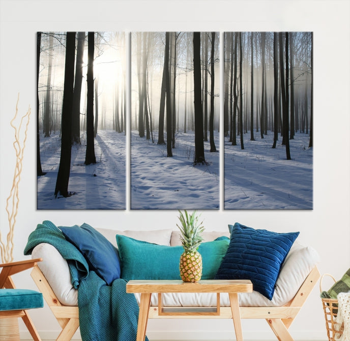 Night Forest Wall Art Canvas Print