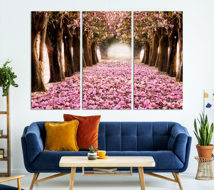 Art mural de cerisiers en fleurs Impression sur toile