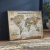framed push pin world travel map wall art canvas print