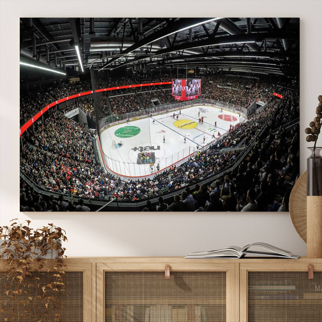 The museum-quality wall art canvas print captures the thrilling energy of the game with exquisite detail, resembling high-resolution printing brought to life.