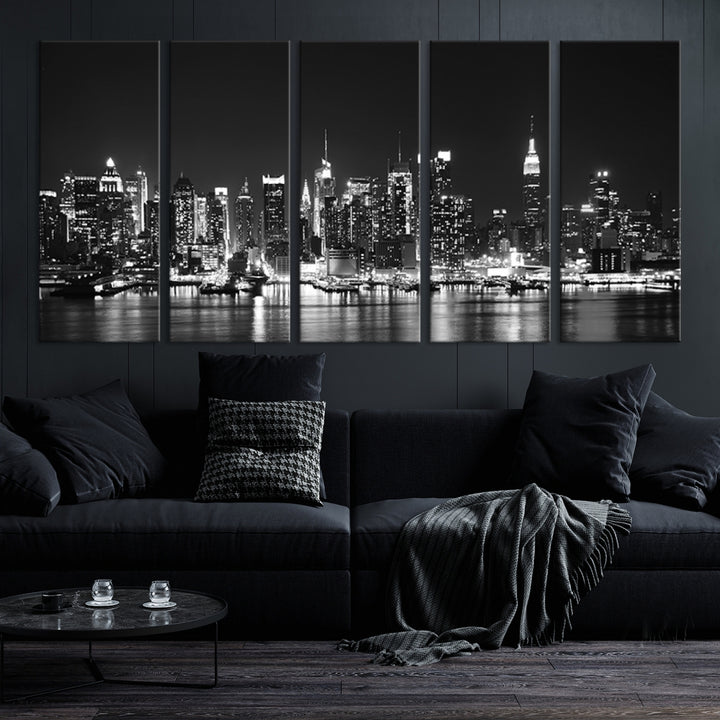 Wall Art NEW YORK Impressions sur toile Gratte-ciel de New York en noir et blanc