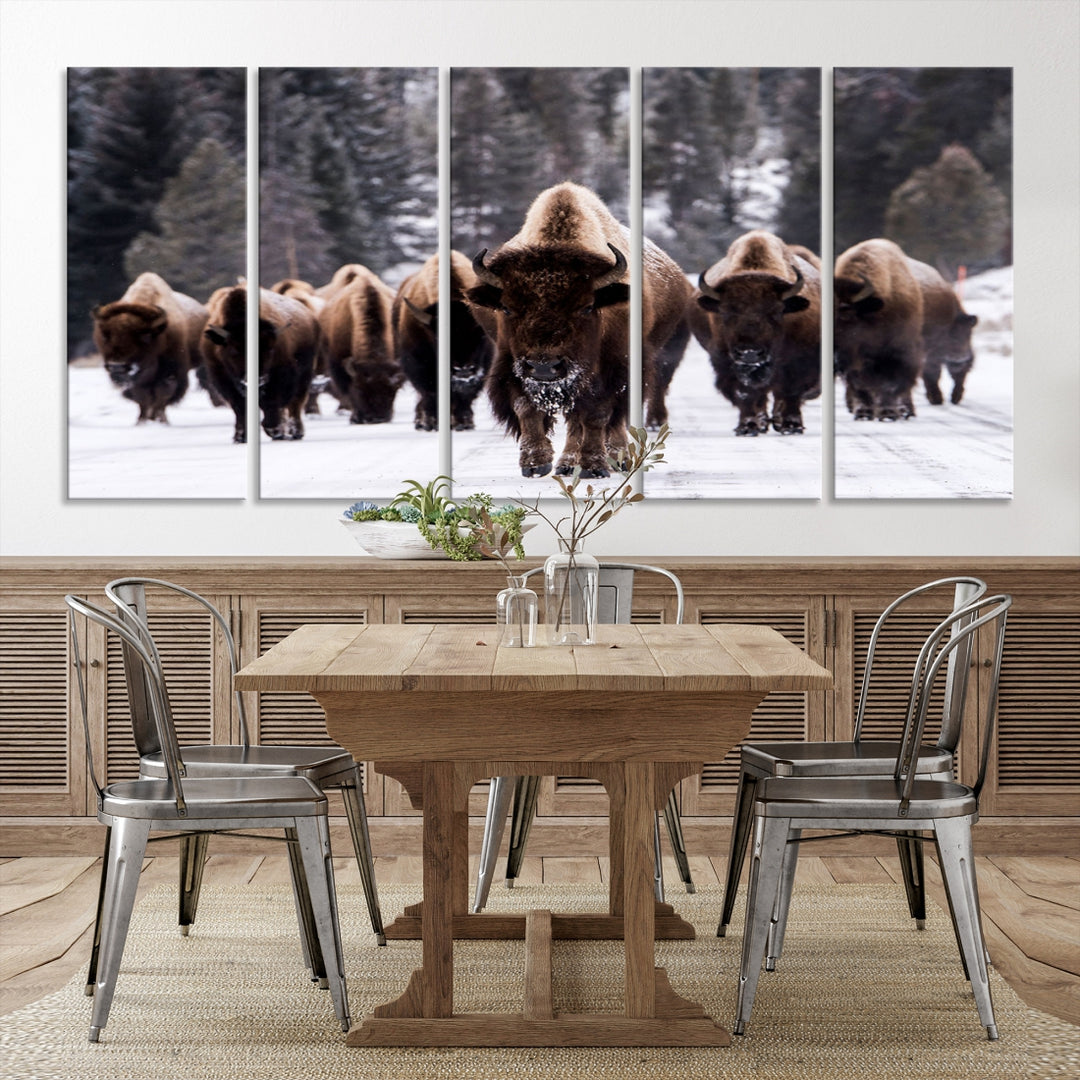 Buffalo Wall Art Canvas Print, Bison Wall Art Canvas Print