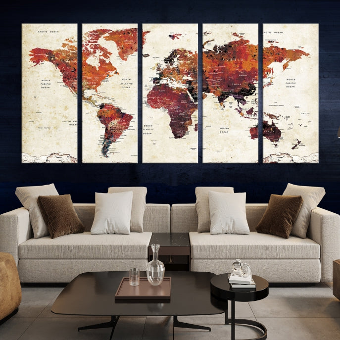World Map Wall Art Print