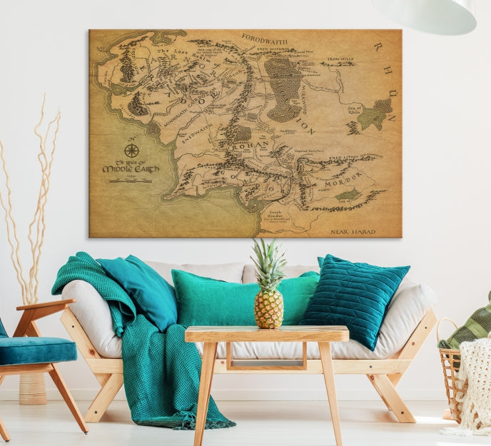 Old Map Canvas Print Old Map Poster Print