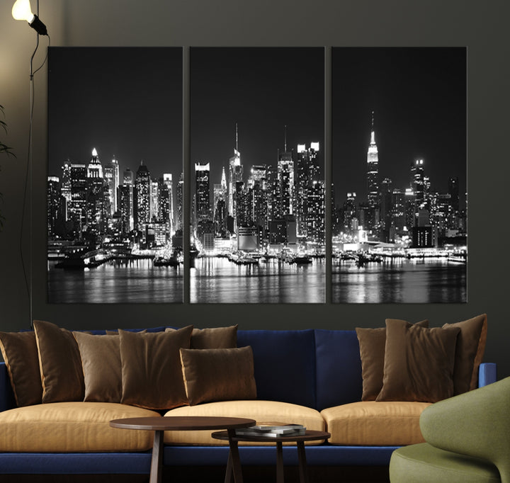 Wall Art NEW YORK Canvas Prints Black and White New York City Skyscrapers