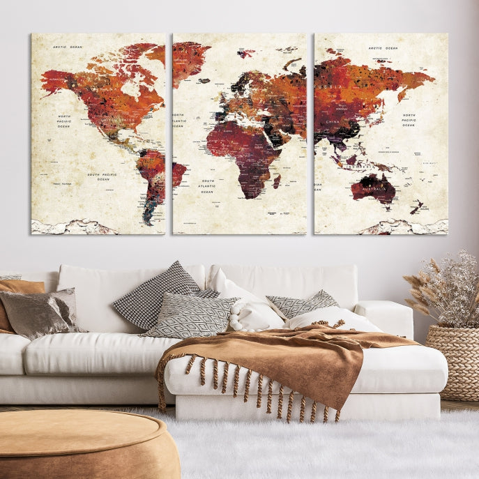 World Map Wall Art Print